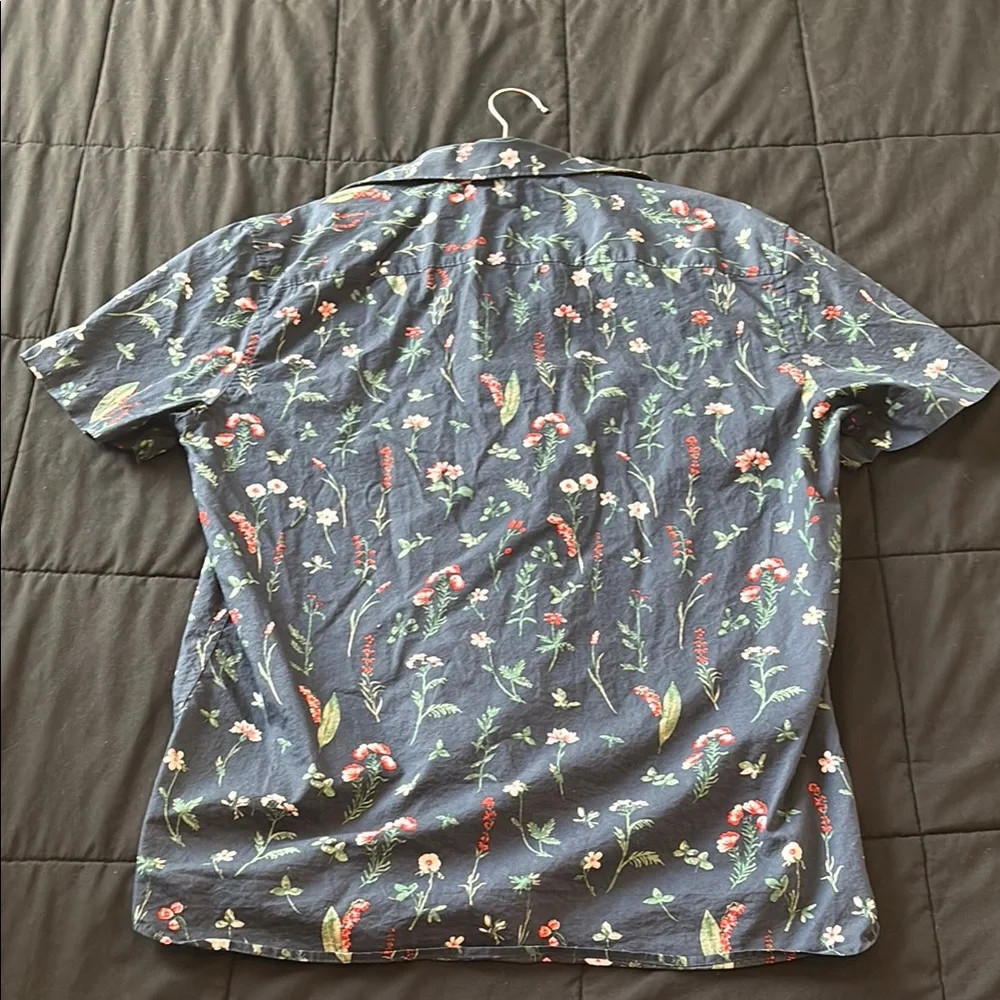 Perry Ellis M Floral Blue Men's Shirt - Picture 8 of 8